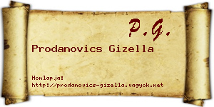Prodanovics Gizella névjegykártya